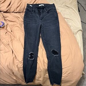 PacSun Black Distressed Skinny Jeans